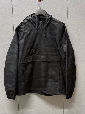 Men's Black Camo Hooded  Jacket